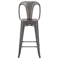 Lix tabouret en métal gris foncé H67 cm