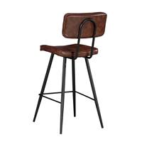 Birmingham chaise de bar vintage en cuir synthétique marron