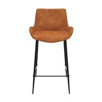 Arianna chaise de bar en cuir synthétique camel pied métal