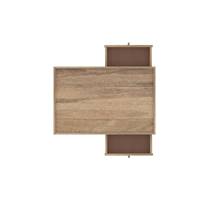 Rinto table basse rectangulaire 1 tiroir en bois clair de manguier