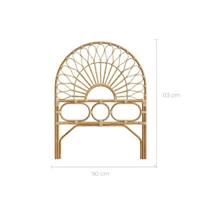 Boho tête de lit 90m en rotin naturel