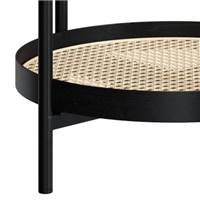 Cedak table d'appoint en rotin et métal noir