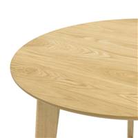Bary table haute ronde en bois clair 4 personnes