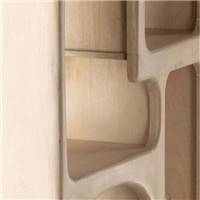 Uyuni bibliothèque organique en bois de manguier blanc