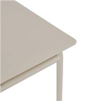 Ribola table d'extérieur en métal beige amande 4 pers 90x90