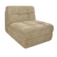 Martina module fauteuil pour canapé en tissu tweed taupe