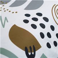 Sunshine parure de lit 220x240 coton blanc/noir imprimé forme multicolore 10.12