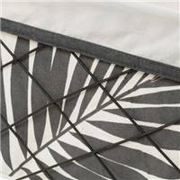Bohai lot de 3 paniers en métal noir et tissu blanc feuillage