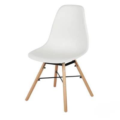 Jena chaise scandinave blanche et pieds en bois
