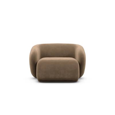 Taigano fauteuil 1 place en velours marron
