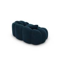 Dolban fauteuil en velours bleu pétrole