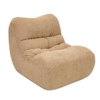 Belora fauteuil chill en tissu tweed marron écureuil