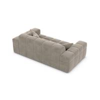 Lodce canapé 2 places en velours beige foncé