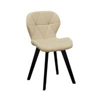 Elovare chaise velours matelassé crème enveloppante