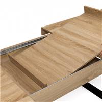 Eiko table à manger extensible 200-300 bois et noir