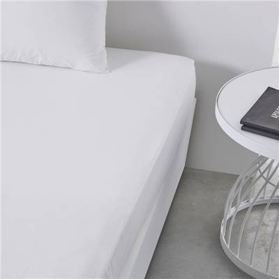 Essential drap housse 90x190 23cm coton craie