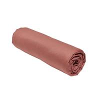 Essential drap housse 140x190 23cm coton terracotta