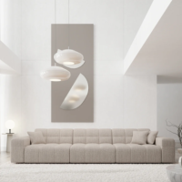 Lodce canapé 4 places en tissu structuré beige