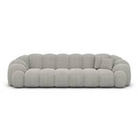 Dolban canapé 4 places en tissu texturé gris clair