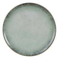 Pizz assiette plate verte d'eau en procelaine Ø33cm