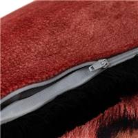 Lynra coussin carré léopard velours orange et noir 45x45cm