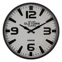 Betta horloge en métal noir et blanche