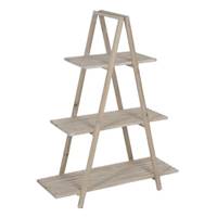Chalet étagère pyramide en bois naturel de sapin H127cm