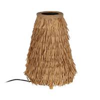Lampe de table en fibres naturelles à franges