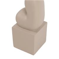 Altéra lampadaire en résine forme oragnique crème et abat-jour lin H128cm