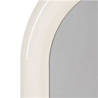 Pesaro grand miroir arrondi laqué crème H160cm