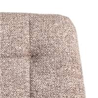 Mantis chaise matelassée marbrée en tissu vieux taupe pieds métal