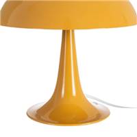 Panthe lampe de table champignon en métal jaune moutarde H27.5cm