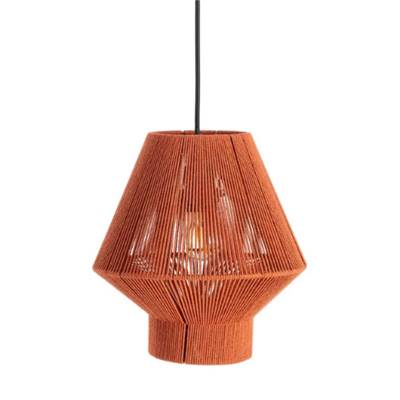 Razzo suspension en corde de papier orange H26cm