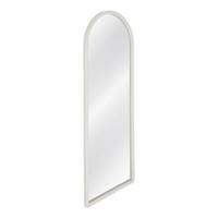 Ilena grand miroir arrondi en bois de paulonia blanc cassé H160cm