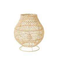 Buri lampe de table en métal et osier naturel goutte H27
