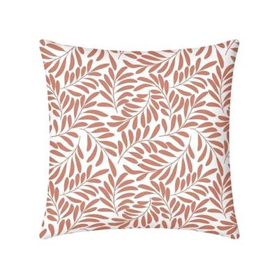 Lonita coussin imprimé serbal III terracotta 43x43