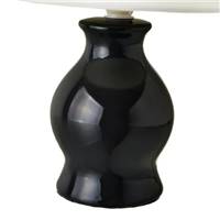 Finley lampe en céramique noir et blanc