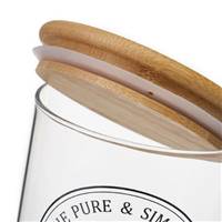 Partage bocal de cuisine marron borosilicate et bambou H13
