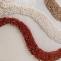 Ashkana coussin en polycoton vagues 45x45cm