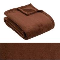 Corail plaid en polyester marron 130x160
