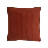 Merely coussin en velours côtelé marron terre 45x45