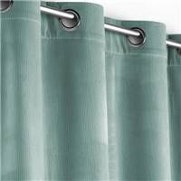 Canale rideau en velours vert sauge 140x260