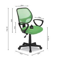 Hippa chaise de bureau classique verte réglable à roulettes
