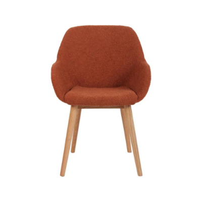 Altea chaise effet laine bouclée terracotta