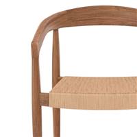 Breda chaise en cordage tressé et bois de teck