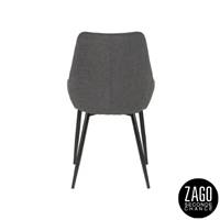 Bari chaise en tissu gris foncé