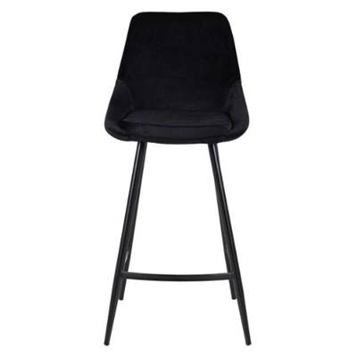 Bari chaise îlot central en velours noir H67