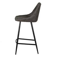 Bari chaise îlot central tissu effet daim gris H67