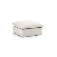 Kalisto pouf lin froissé blanc