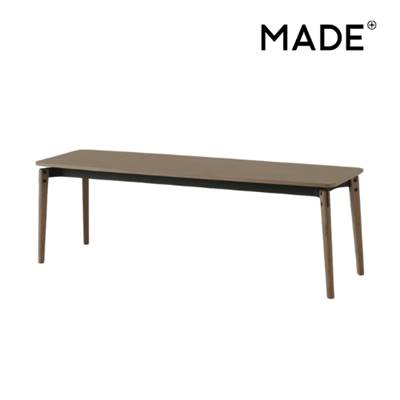 Mellor banc de table chêne teinté foncé et gris charbon